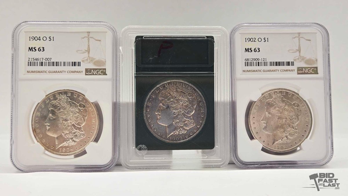 (3) 1902-1904 Morgan Silver Dollars