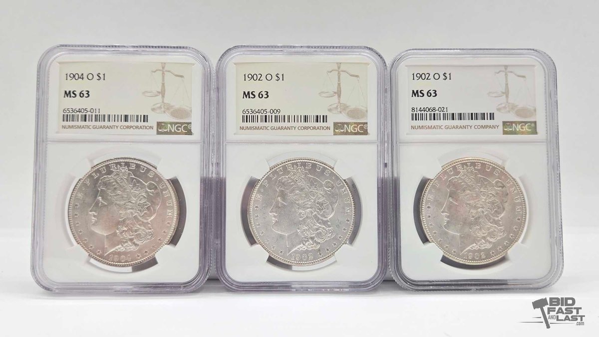 (3) 1902-1904 Morgan Silver Dollars