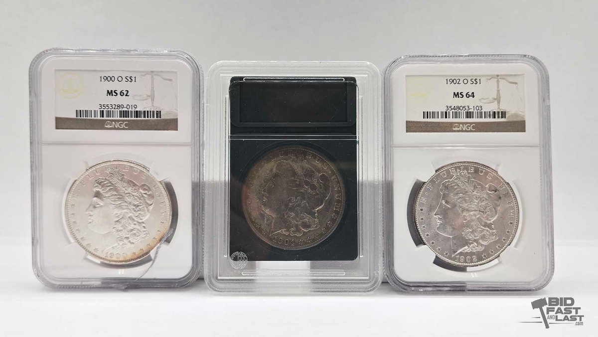 (3) 1900-1904 Morgan Silver Dollars