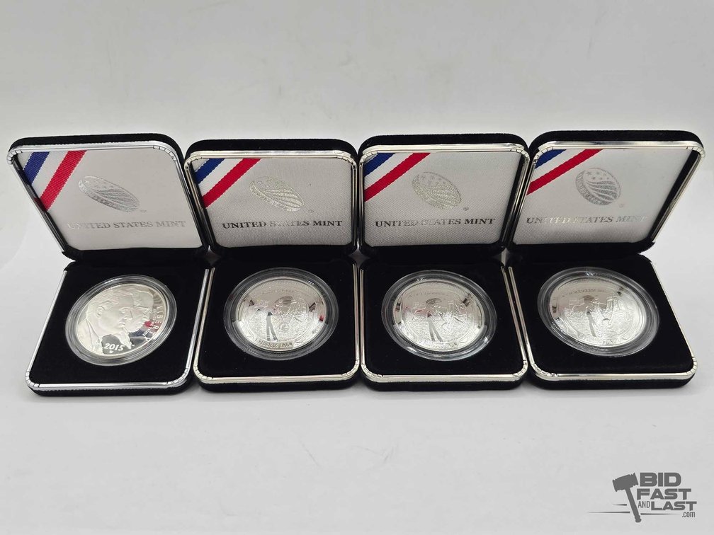 (4) Commemorative Silver Dollars