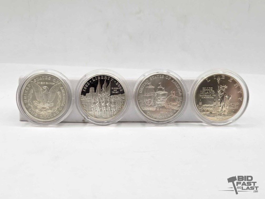 (4) Commemorative Silver Dollars