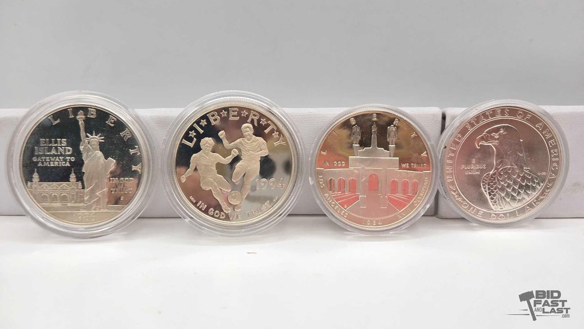(4) Commerative Silver Dollars 90% Silver