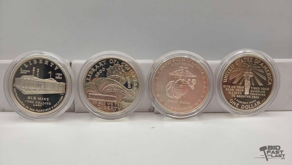 (4) Commerative Silver Dollars 90% Silver