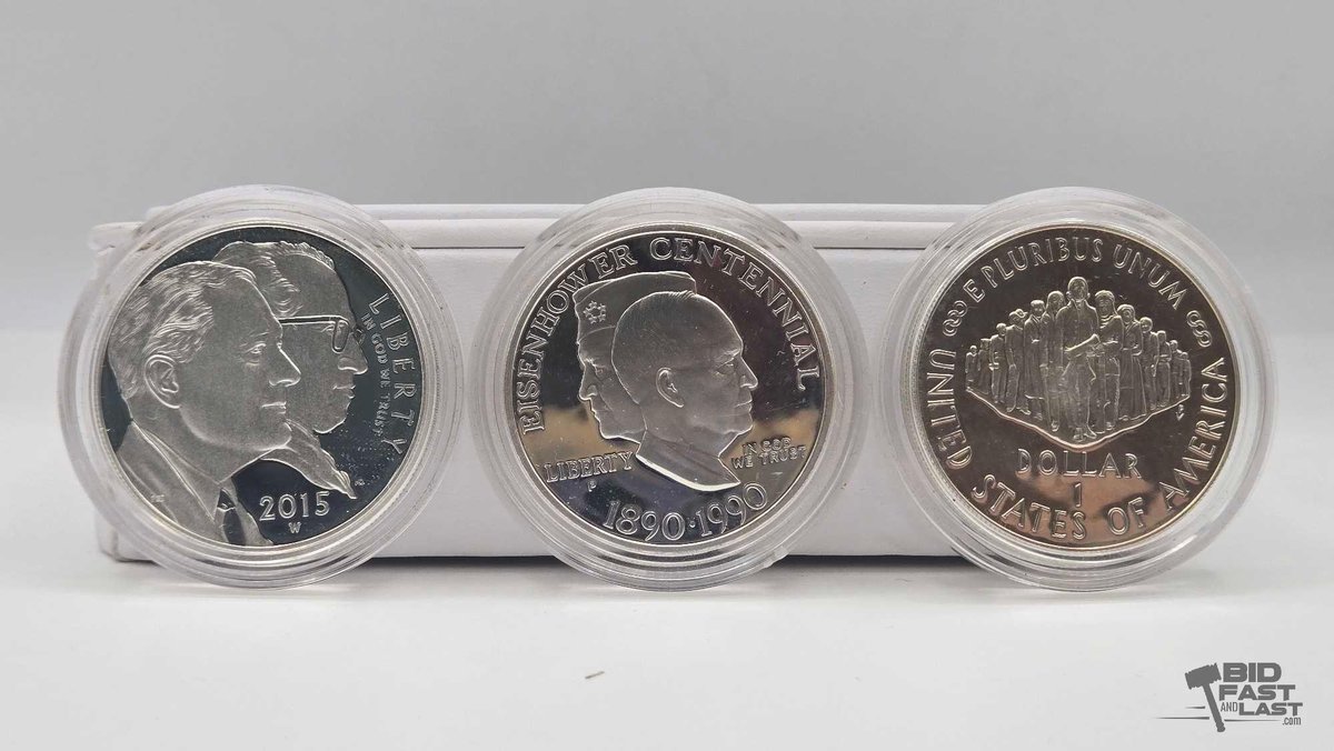 (3) Commemorative Silver Rounds 90% Silver