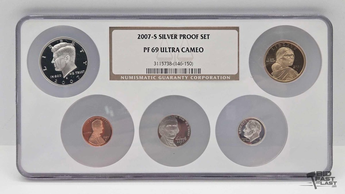 Graded 2007-S Silver Proof Set