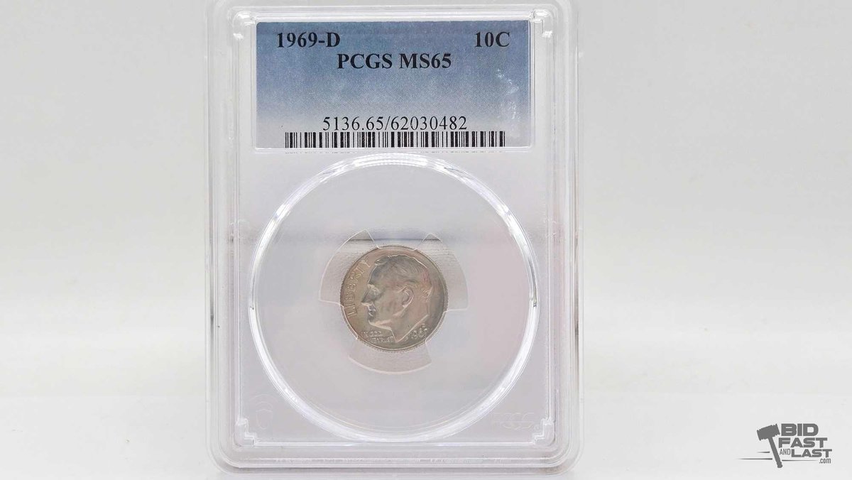 Graded 1969 D Roosevelt Dime