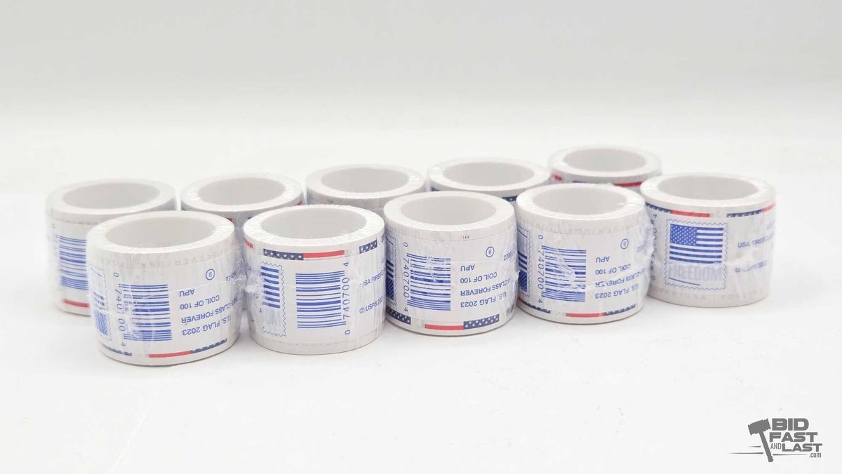 (10) Rolls 2023 US Flag Forever Stamps