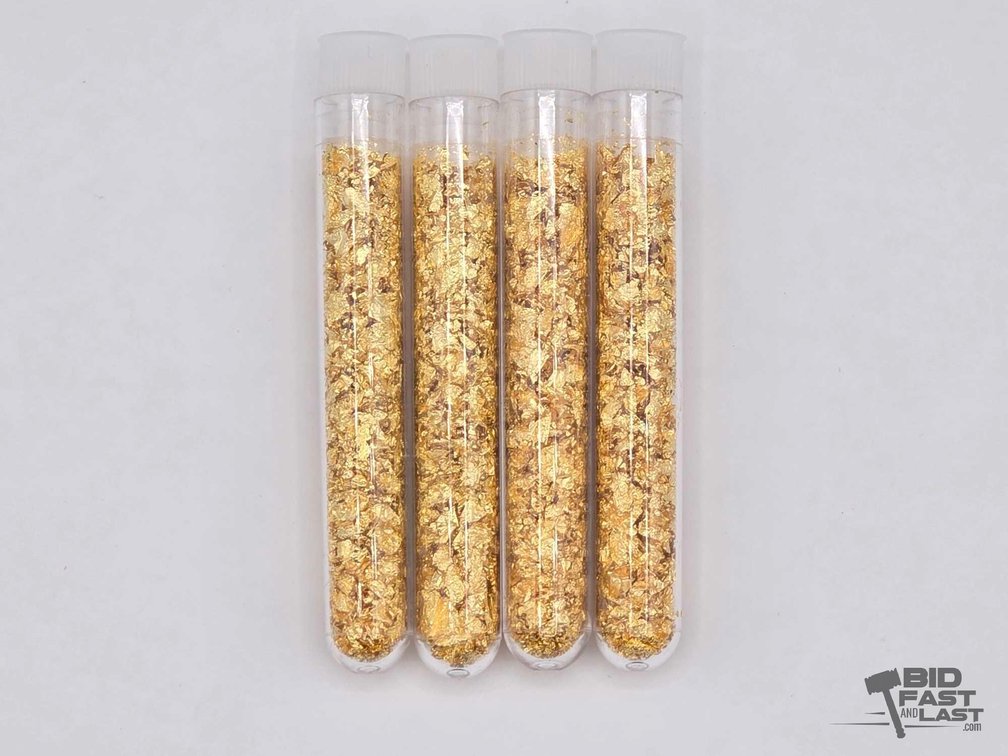 (4) 24kt Gold Flakes Vials