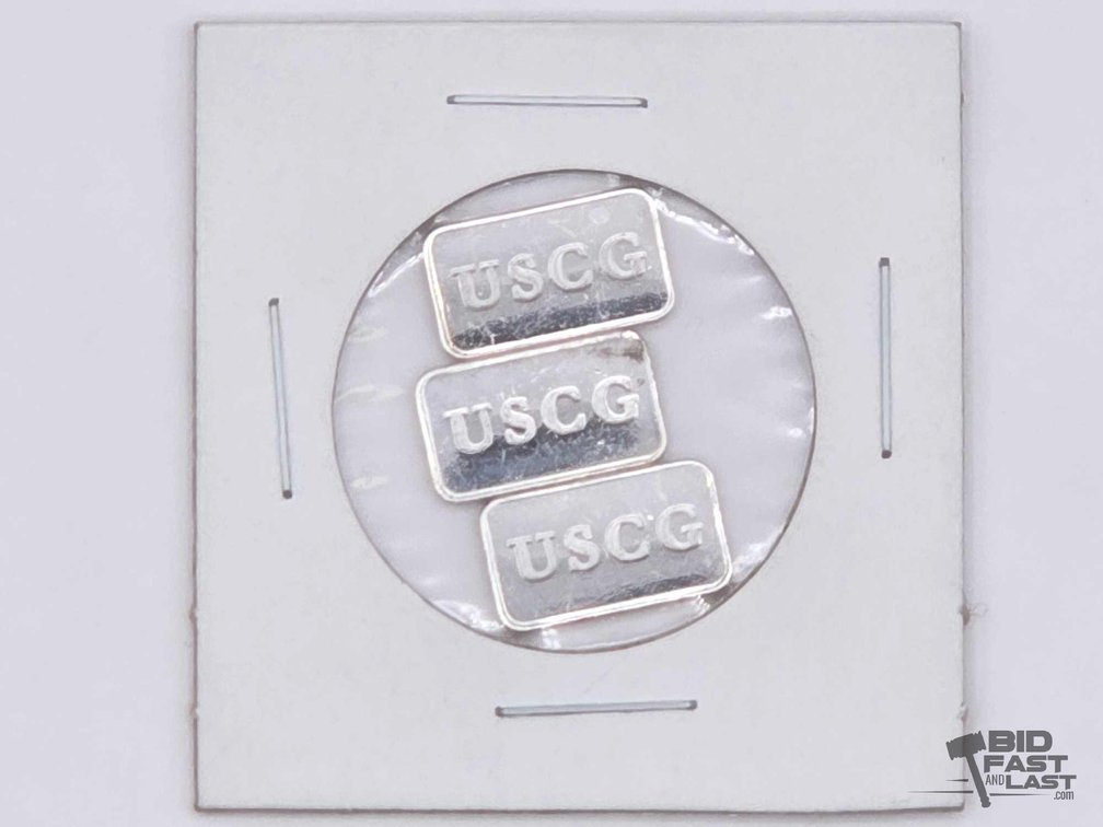 (3) USCG 1g Silver Bars