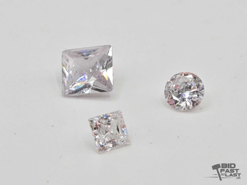 Loose Semi-Precious Stones – Faceted Square & Round Cuts – Weight: 6.4 Carats