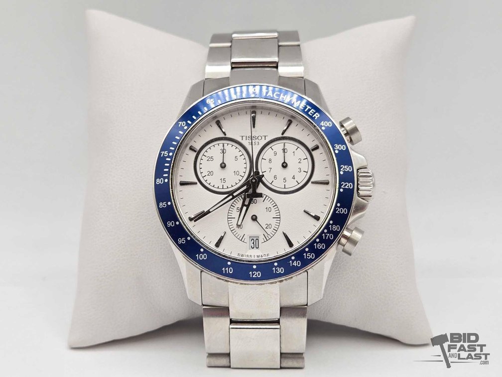 Tissot 1853 Chronograph Watch T106417A, Blue Tachymeter Bezel