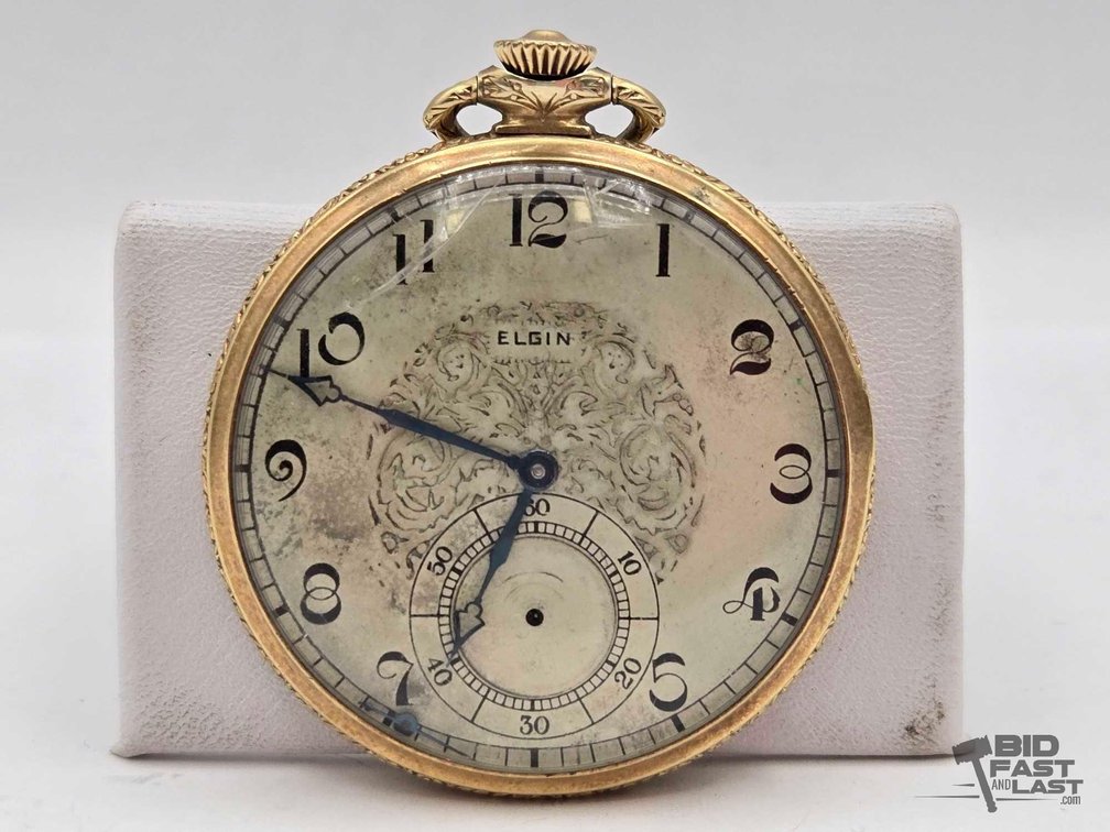 Elgin 14kt Gold Filled Open-Face Pocket Watch