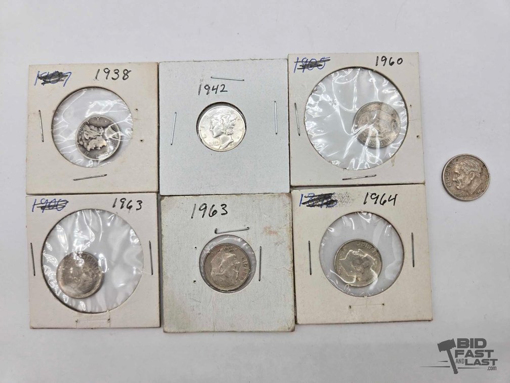 Mercury and Roosevelt Dimes, 90% Silver