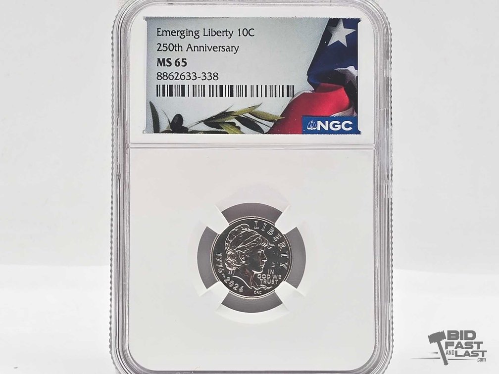 2026-D Emerging Liberty Dime 250th Anniversary NGC MS65