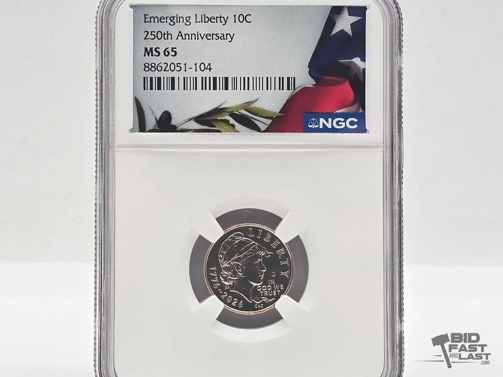 2026-D Emerging Liberty Dime 250th Anniversary NGC MS 65