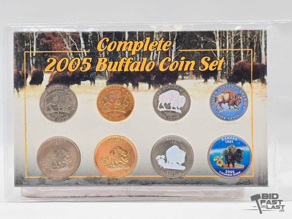 2005 Buffalo Nickel & Kansas Quarter 8-Coin Set, The Morgan Mint
