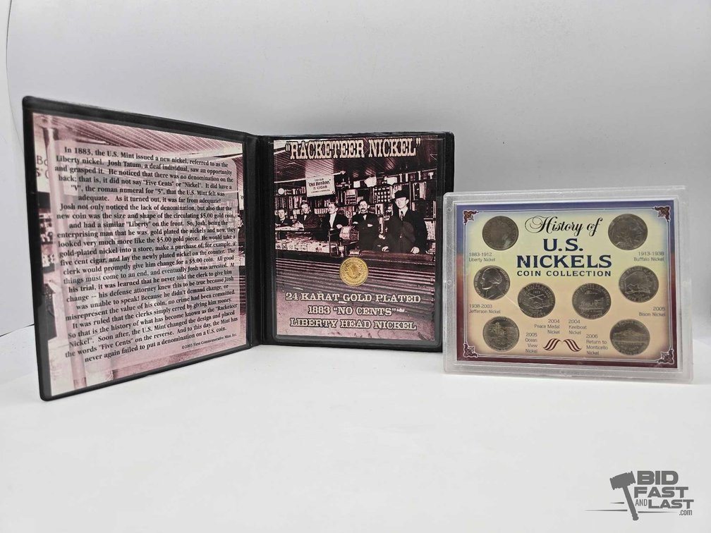 History of U.S. Nickels 8-Coin Collection & Racketeer Nickel Folder