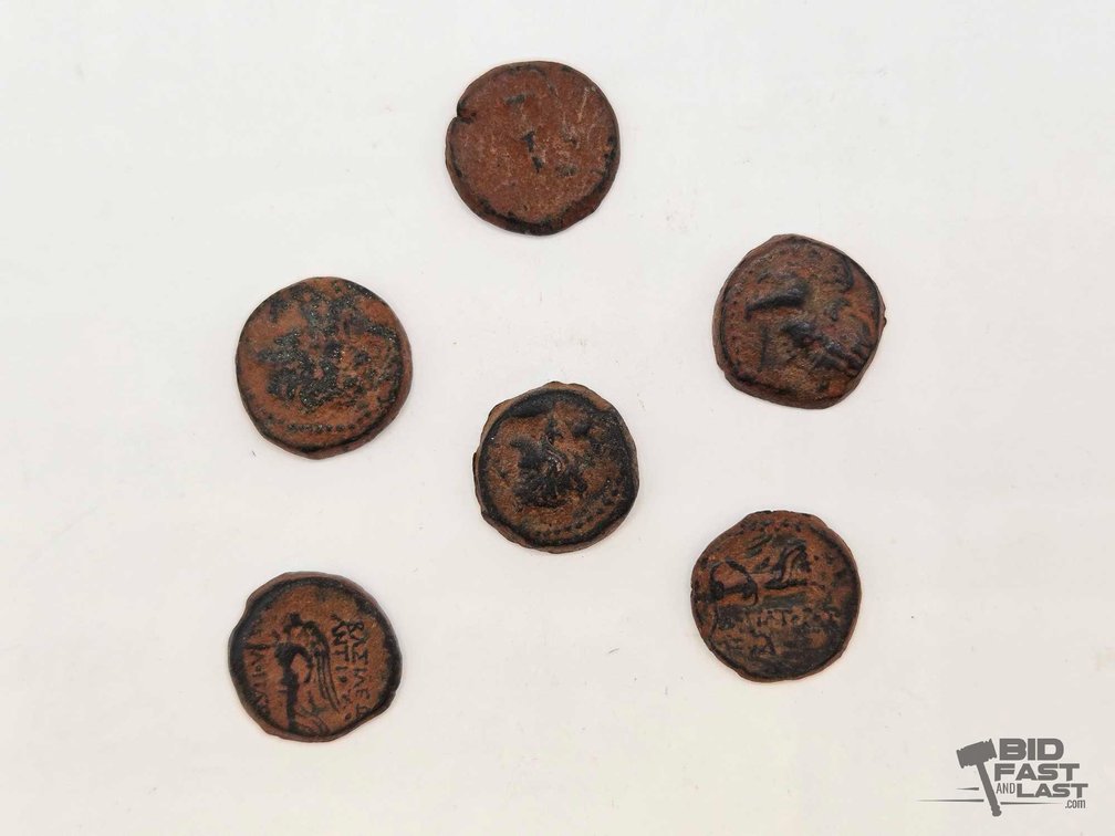 Ancient Coins Group – Worn Coins With Dotted Pellet Borders