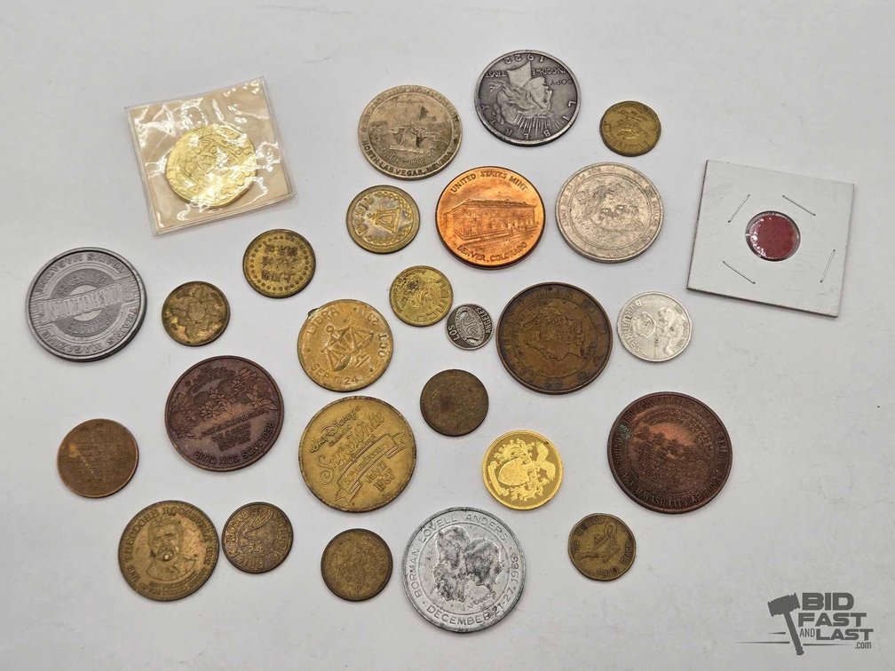 Commemorative Tokens & Medals – Denver Mint Medal, Texas Gambling Hall Token
