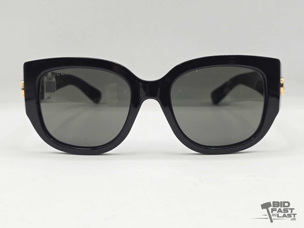 Gucci Women's Sunglasses, Glossy Black with Gold-Tone GG Temple Emblems