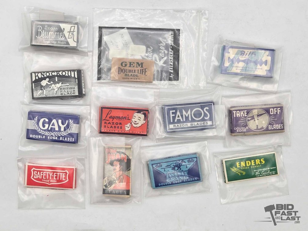 Vintage Razor Blade Packs: GEM, Enders, Beau Brummel, Gay, Famos & More