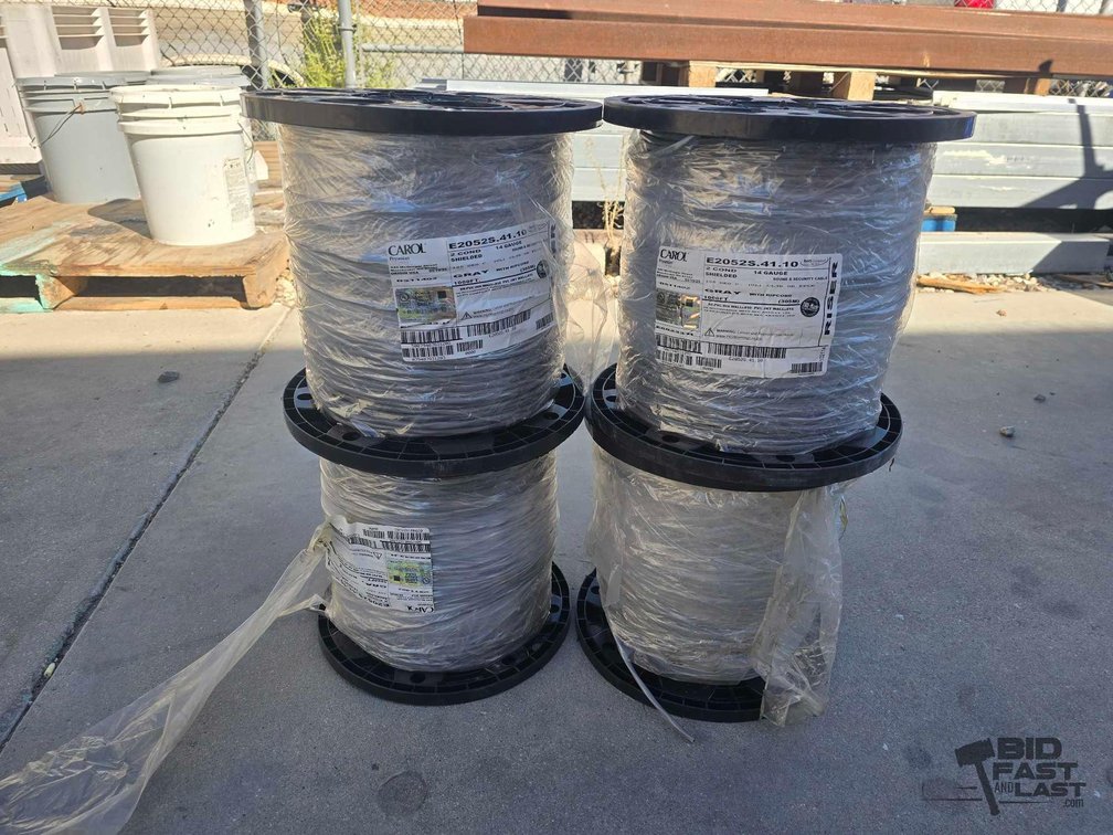 (4) Carol 14 Gauge 2-Conductor Shielded Sound & Security Cable Spools
