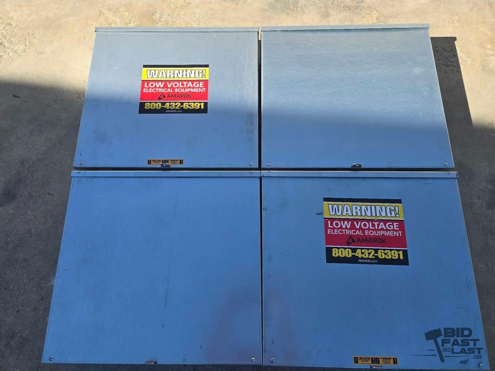 (4) Electrical Conduit Cabinets, Metal, Approx 22" x 24" x 8"