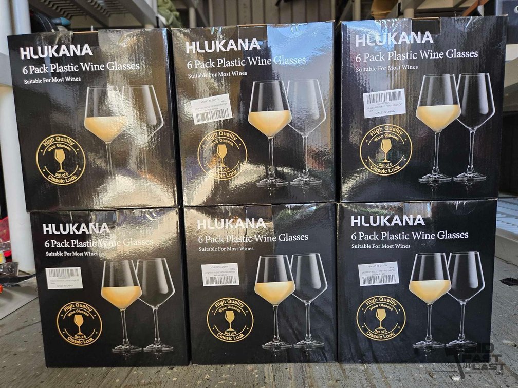 (6) Cases of Plastic Wine Cups