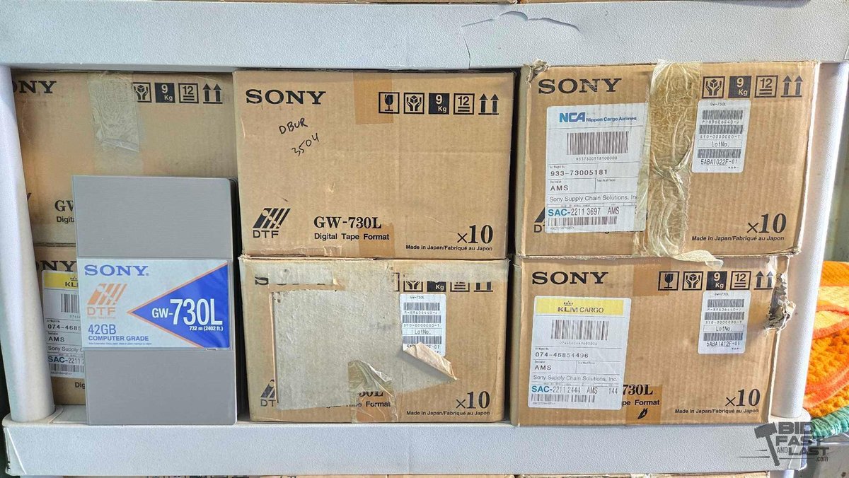 (6) Boxes of Sony GW-730L DTF Data Cartridges