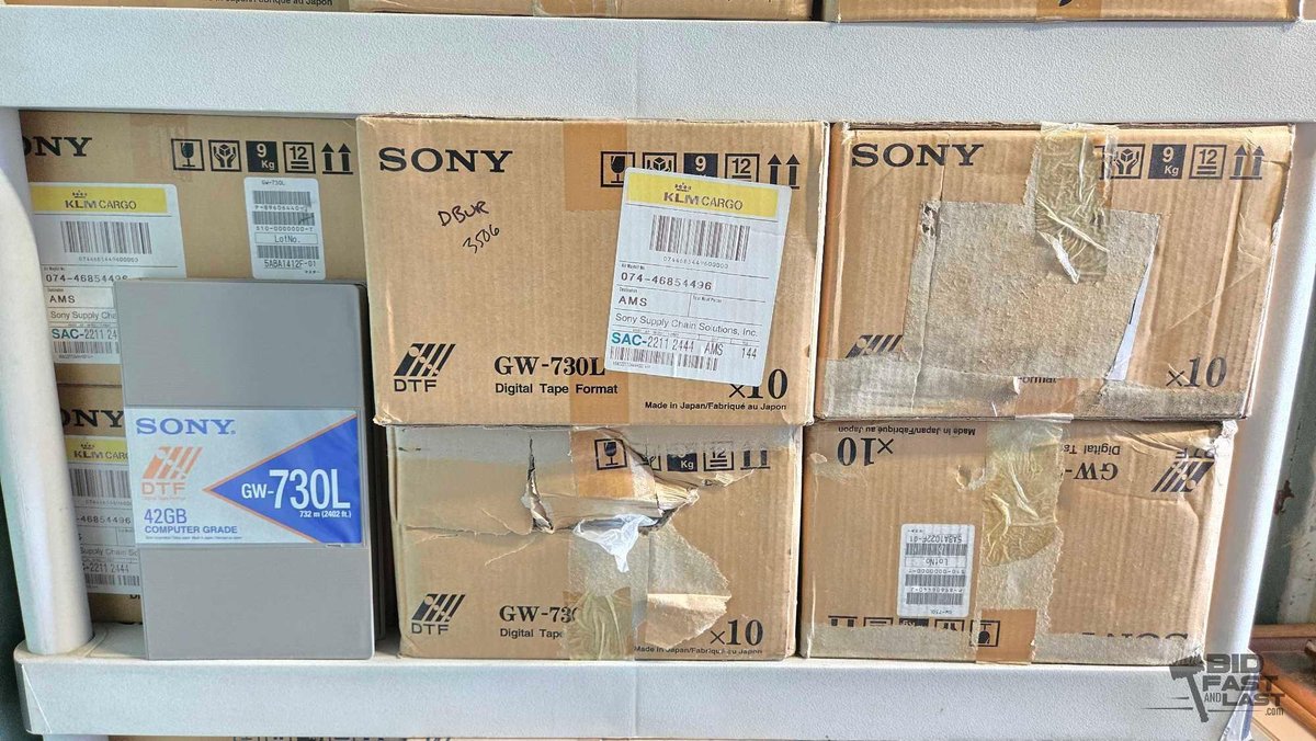 (6) Boxes of Sony GW-730L DTF Data Cartridges