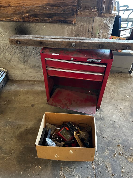 Tool Box, Fence Stretcher, & Tools