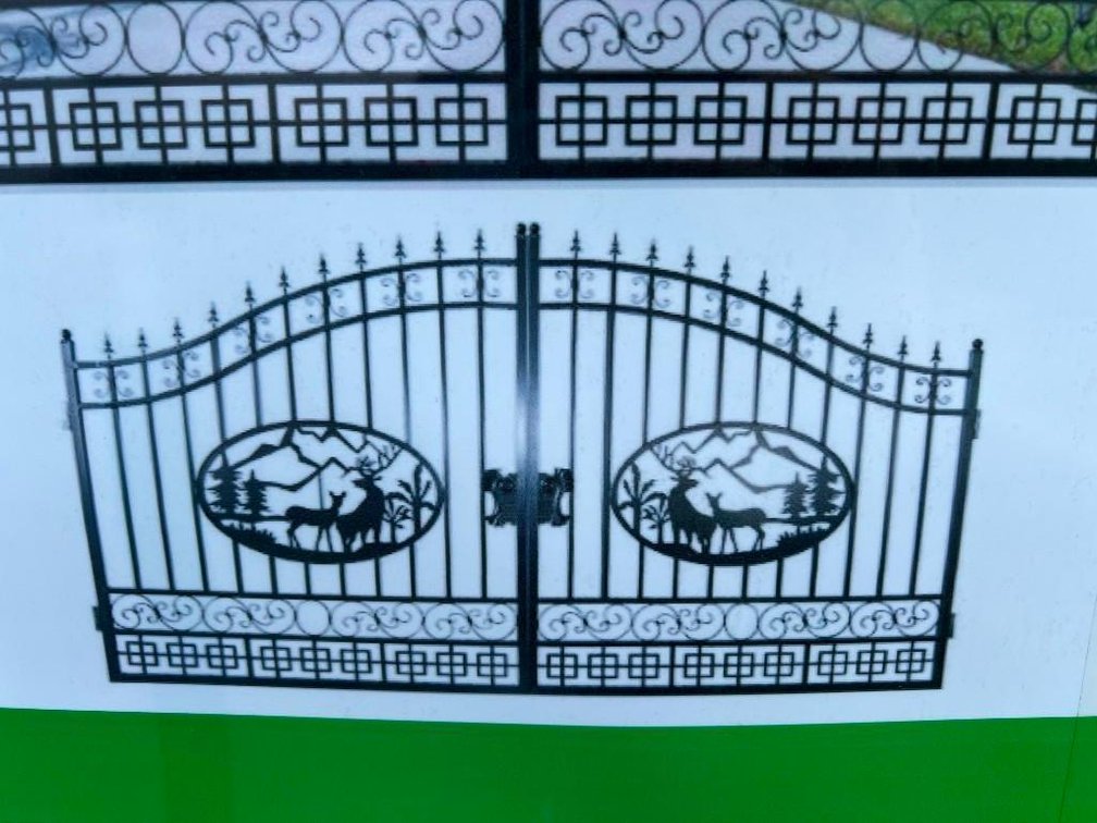 14' Bi-Parting Wrought Iron Gate 
