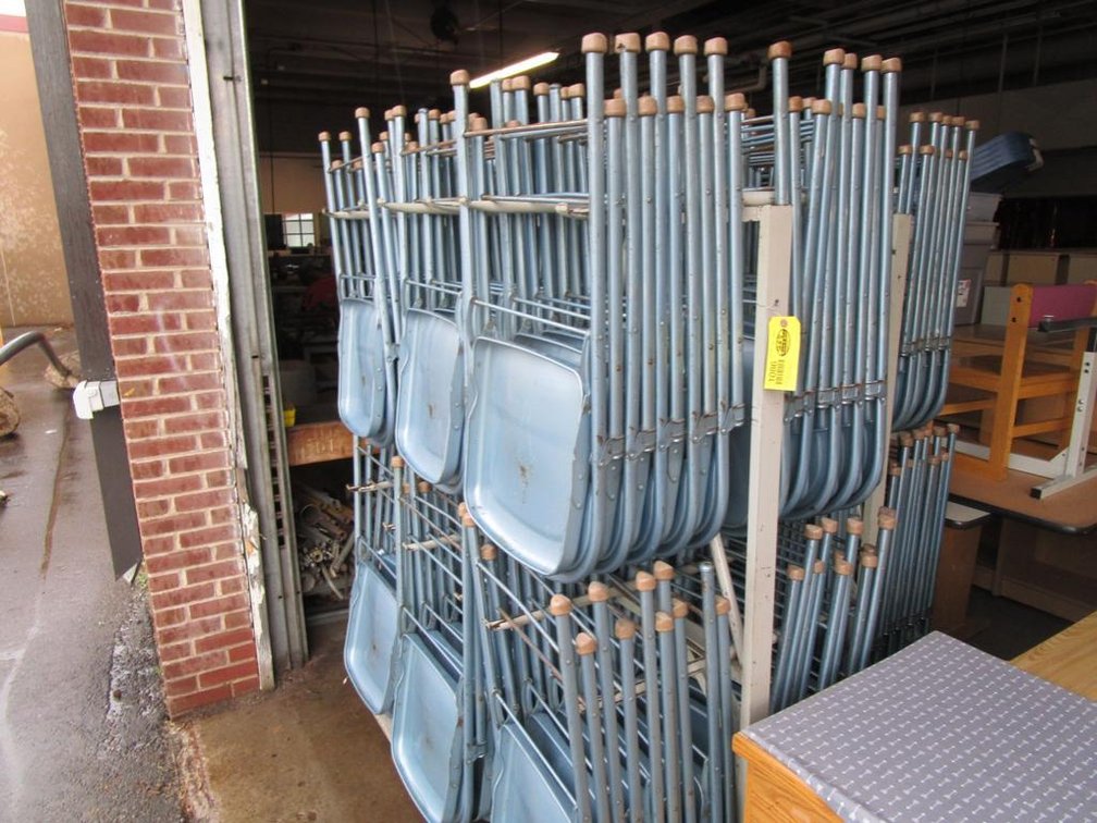 Rack of Folding Chairs