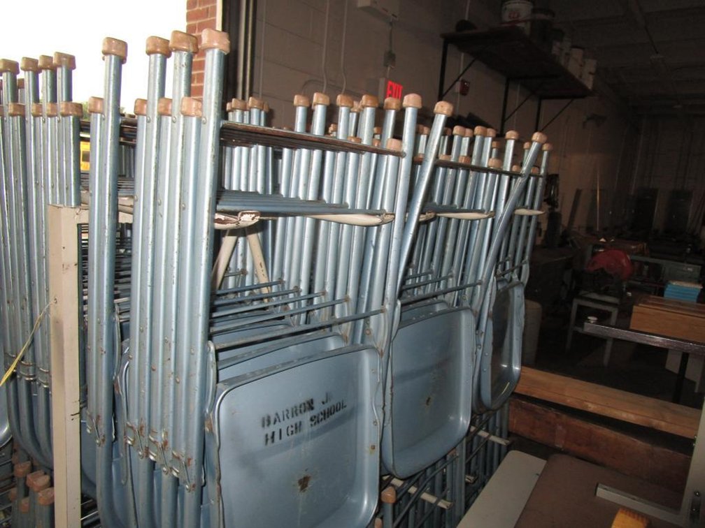 Rack of Folding Chairs