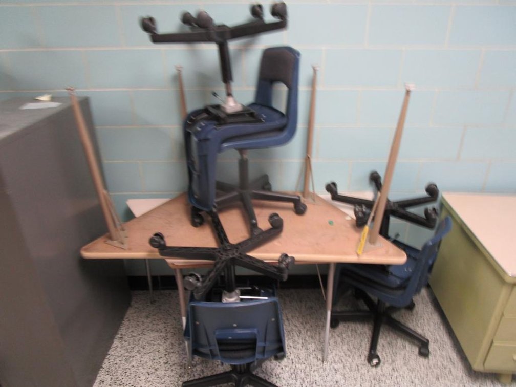(2) Tables and Assortment of Chairs