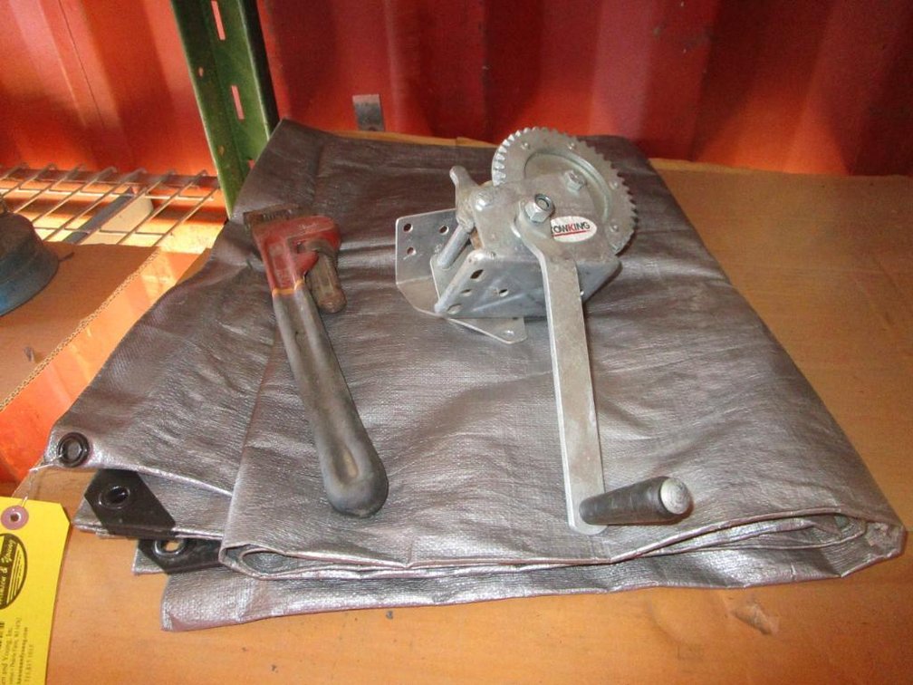 Tarp, Crescent Wrench & Towning Crank Reel