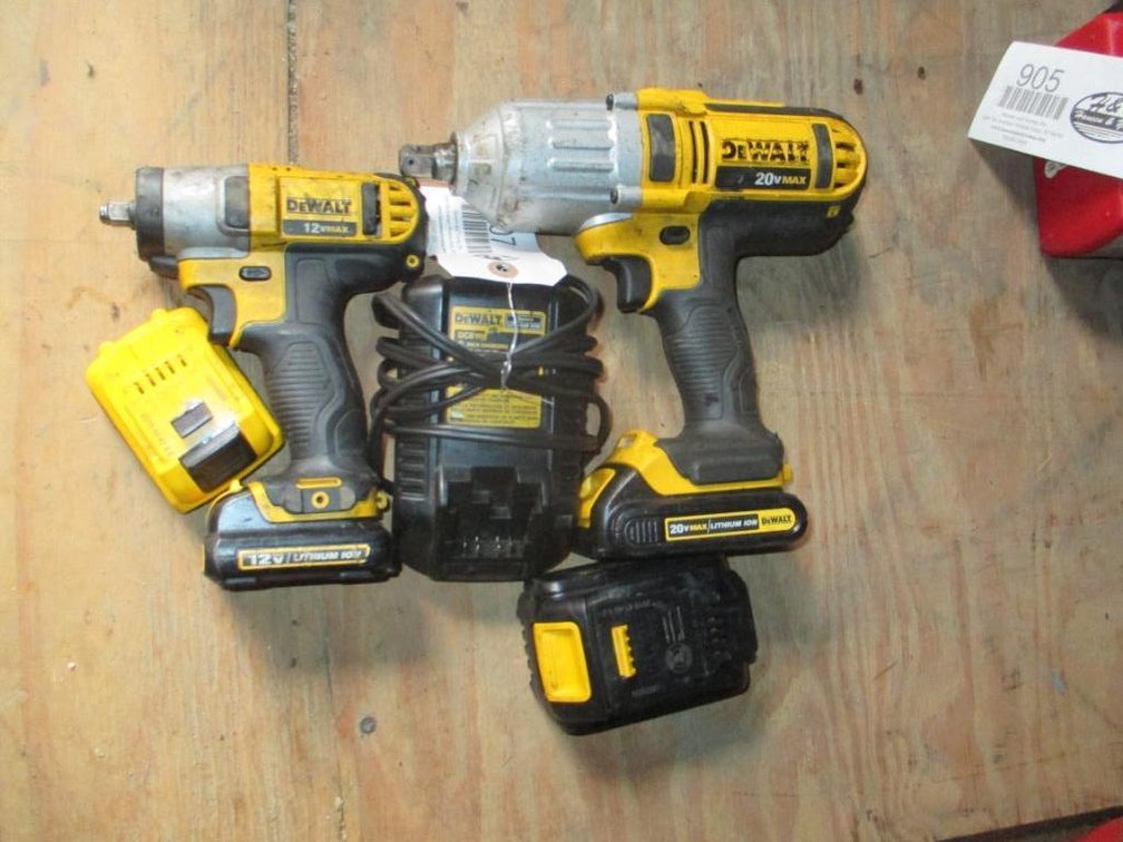 (2) DeWalt Cordless Impacts & (2) Batteries - Prairie Farm, WI
