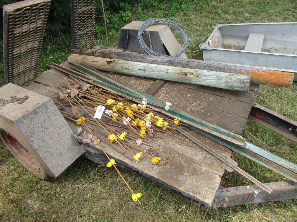 Fence Posts on Trailer