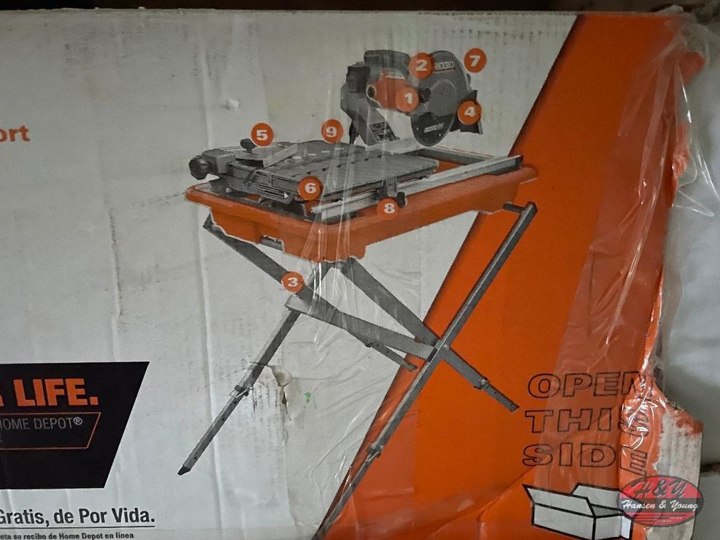 RIDGID 7'' Wet Tile Saw w/ Stand
