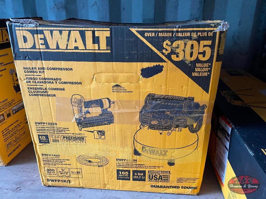 DeWalt 18ga Brad Nailer & Compressor Combo Kit