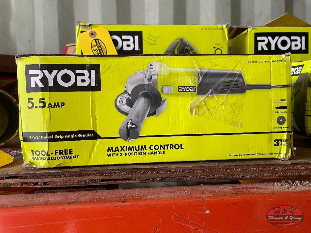 RYOBI 4-1/2'' Barrel Grip Angle Grinder