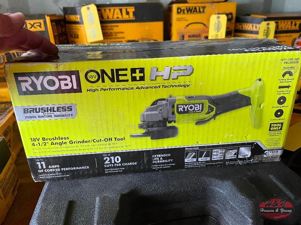 RYOBI 18V Brushless 4-1/2'' Angle Grinder/Cut-Off Tool