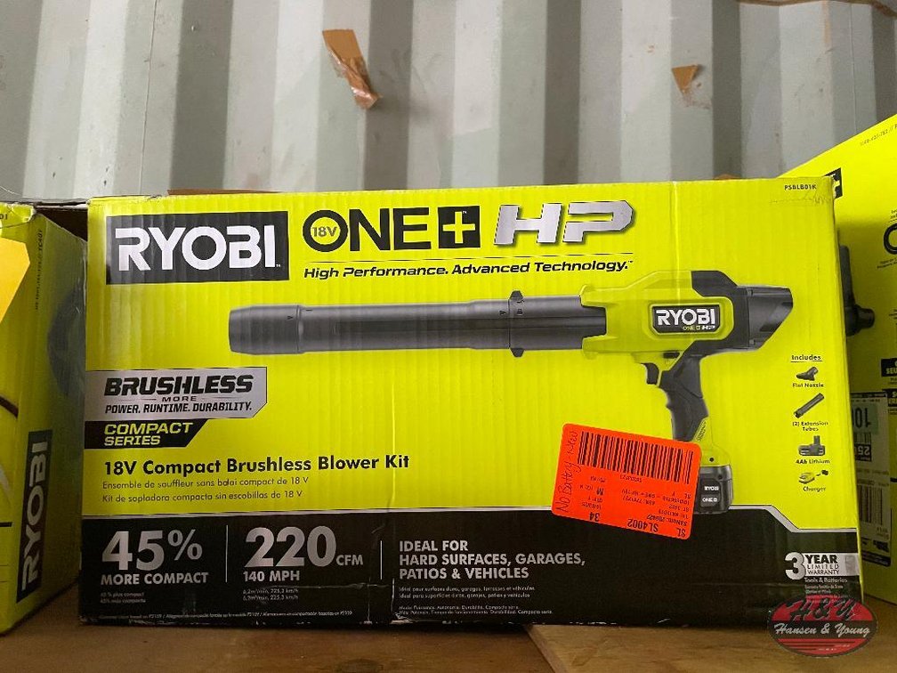 RYOBI 18V Compact Brushless Blower Kit - Tool Only!
