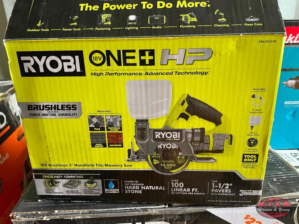 RYOBI 18V Brushless 5'' Handheld Tile/Masonry Saw