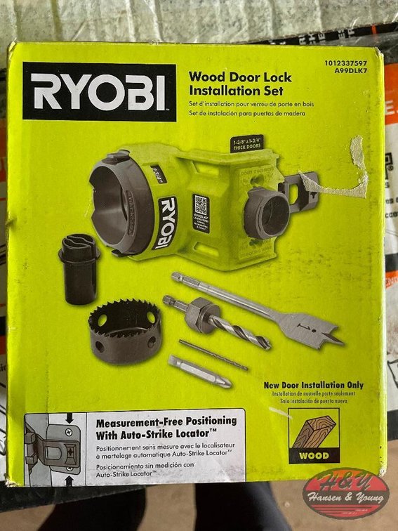 RYOBI Wood Door Lock Installation Set