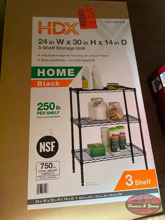 HDX 24''x30''x14'' 3-Shelf Storage Unit