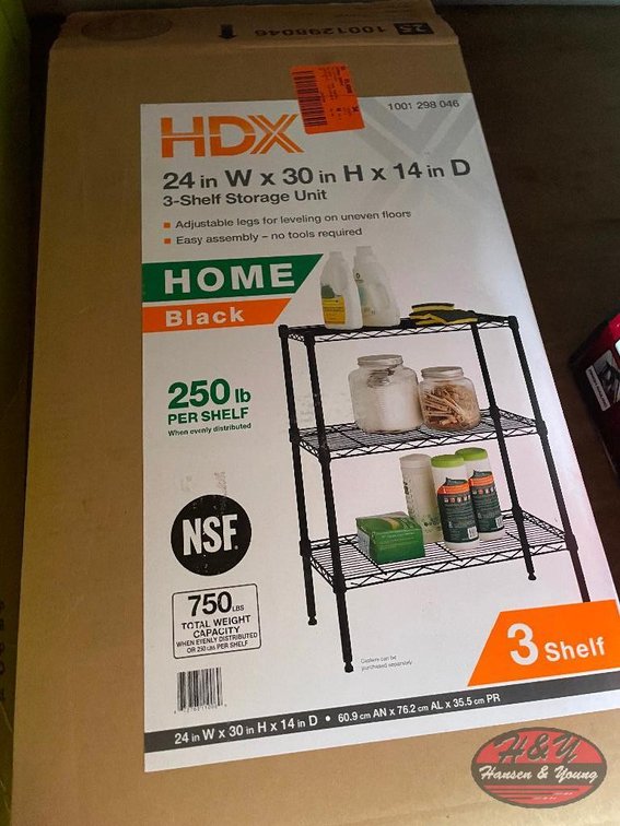 HDX 24''x30''x14'' 2-Shelf & 4 Leg Storage Unit
