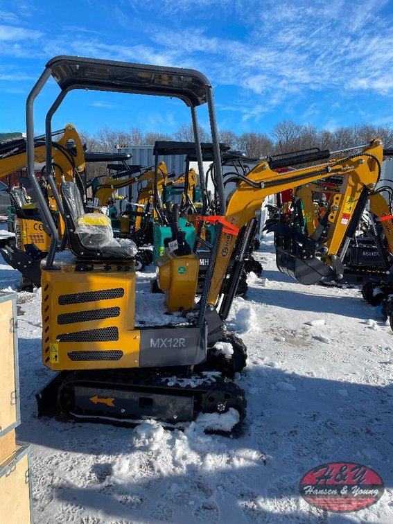 Mini MX12R Excavator - Yellow/Orange