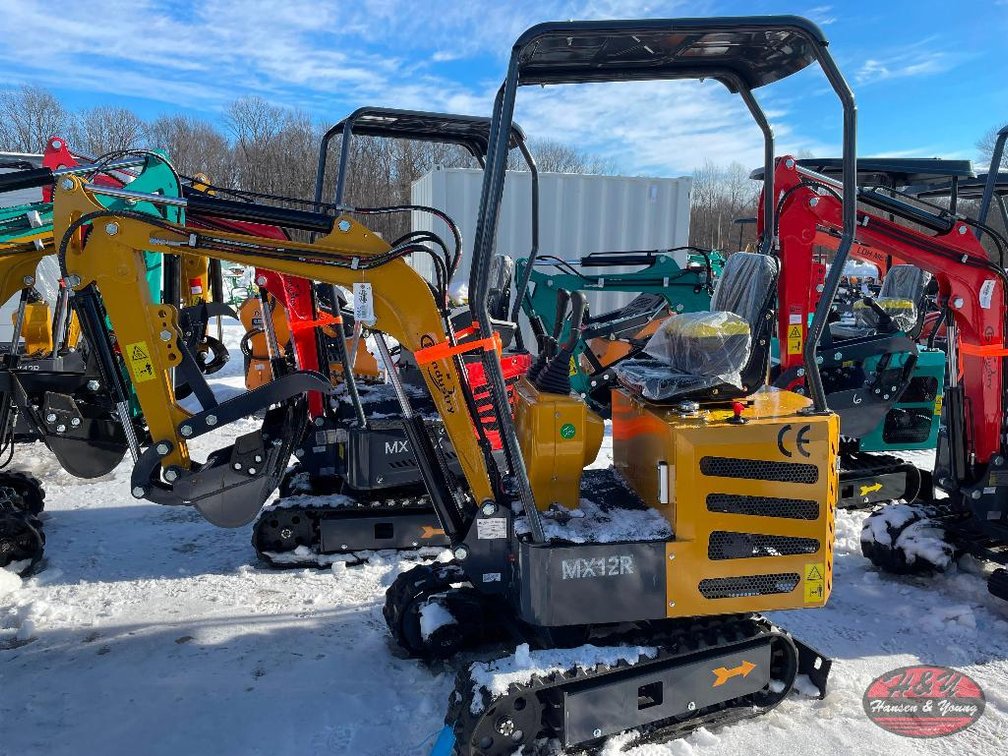 Mini MX12R Excavator - Yellow/Orange