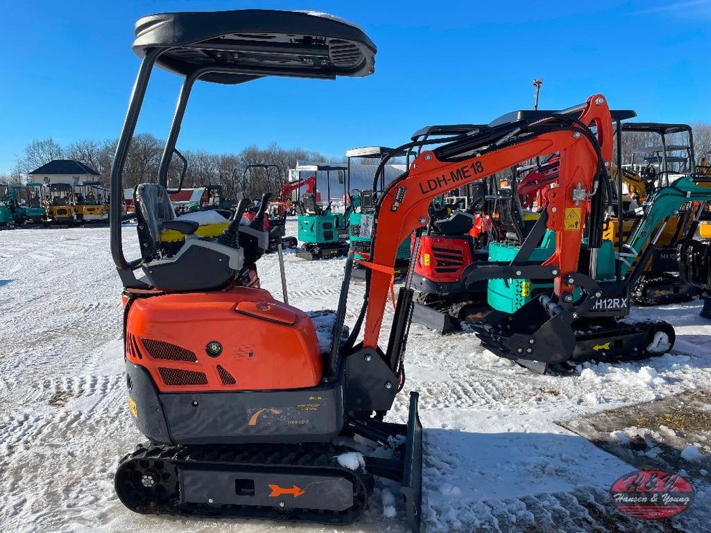 Mini LDH-ME18 Excavator - Red/Orange
